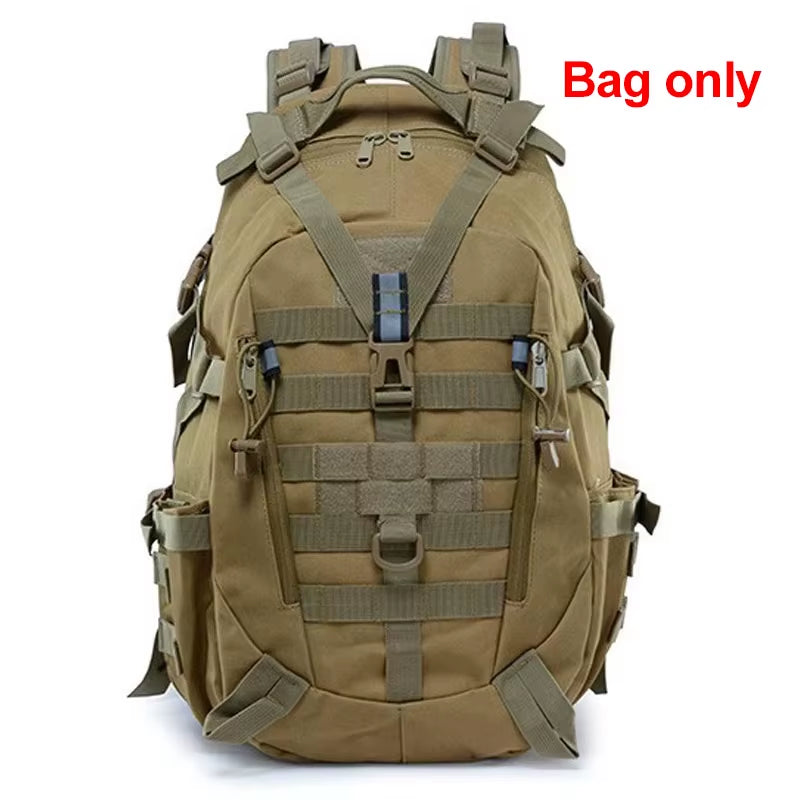 Camping Backpack Men'S Bag Travel Bags Tactical Molle Climbing Rucksack Hiking Outdoor Reflective Shoulder Fishing Laptop Bag