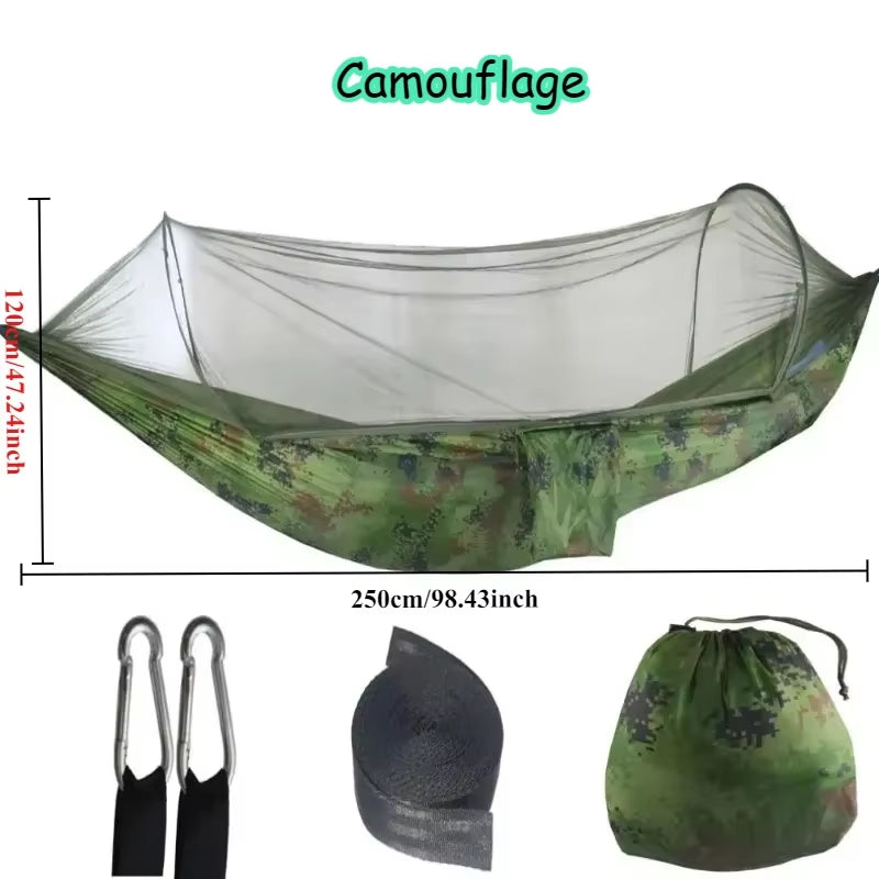 Outdoor Camping Hammock Hanging Bed with Mosquito Net