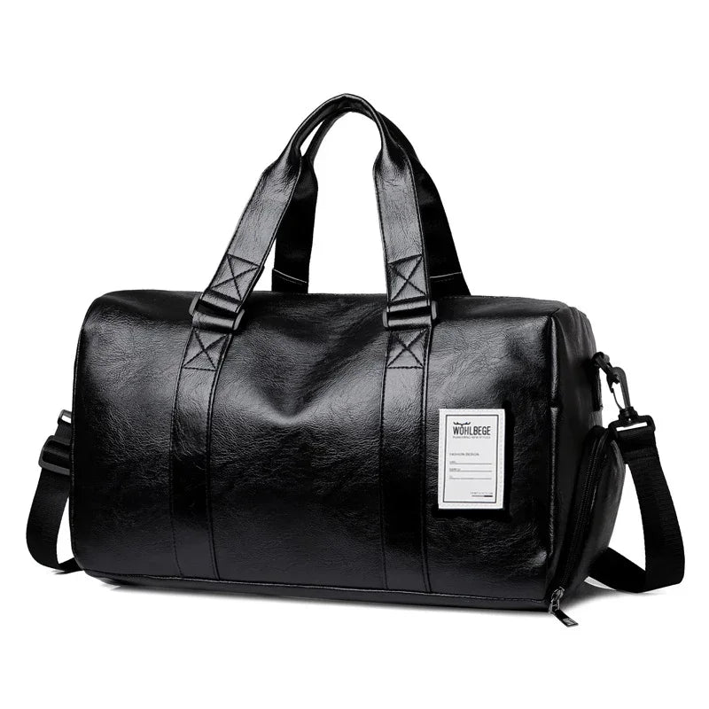Stylish Leather Gym Bag for Men - Perfect for Fitness, Travel, and Yoga!