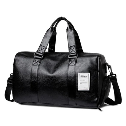 Stylish Leather Gym Bag for Men - Perfect for Fitness, Travel, and Yoga!