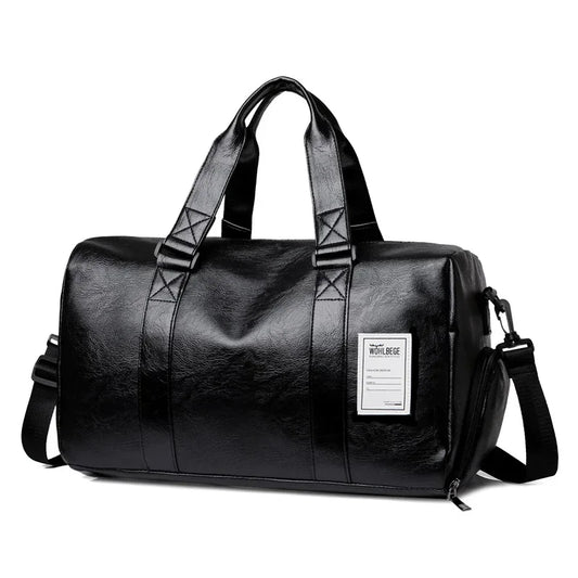 Stylish Leather Gym Bag for Men - Perfect for Fitness, Travel, and Yoga!