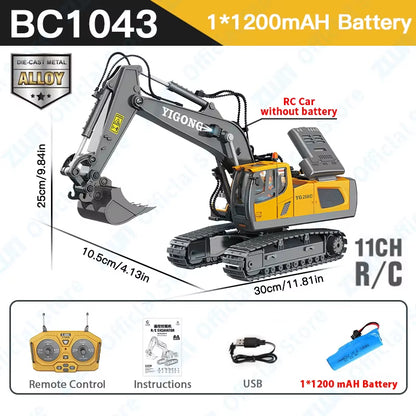 NYHET! 2.4G fjernstyrt gravemaskin dumper RC 