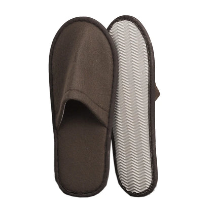 1Pair Women Men Disposable Slippers White Black Non-Slip Hotel Bathroom Slippers Travel Disposable Cotton Home Hospitality Shoes