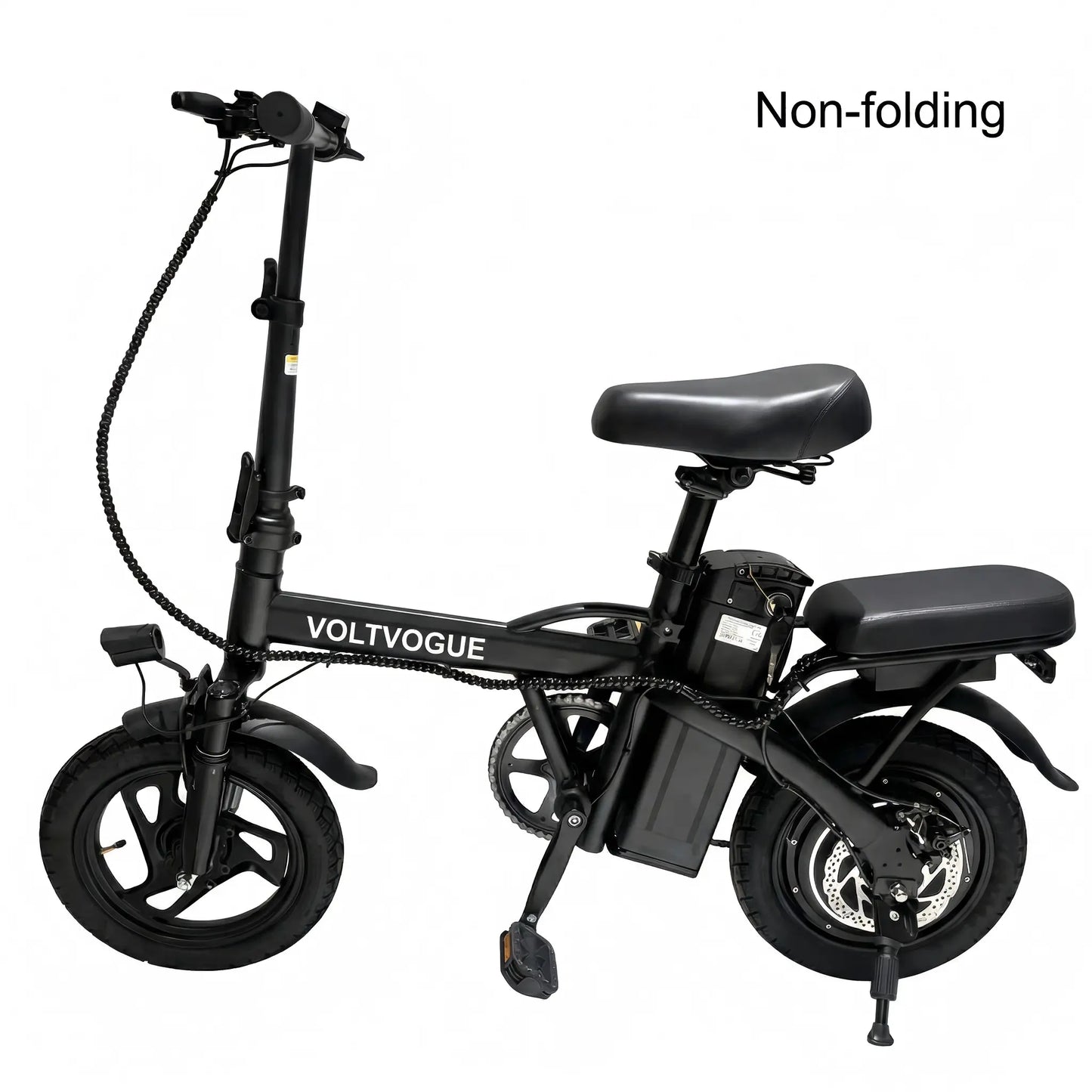 VOLTVOGUE& HQYEX Electric Bike | 750W Peak Power | Top Speed 22 MPH | 14" Pneumatic Tires | 22–40 Mile Range | Dual Seat | Single Brake Lever | Height Adjustable Seat