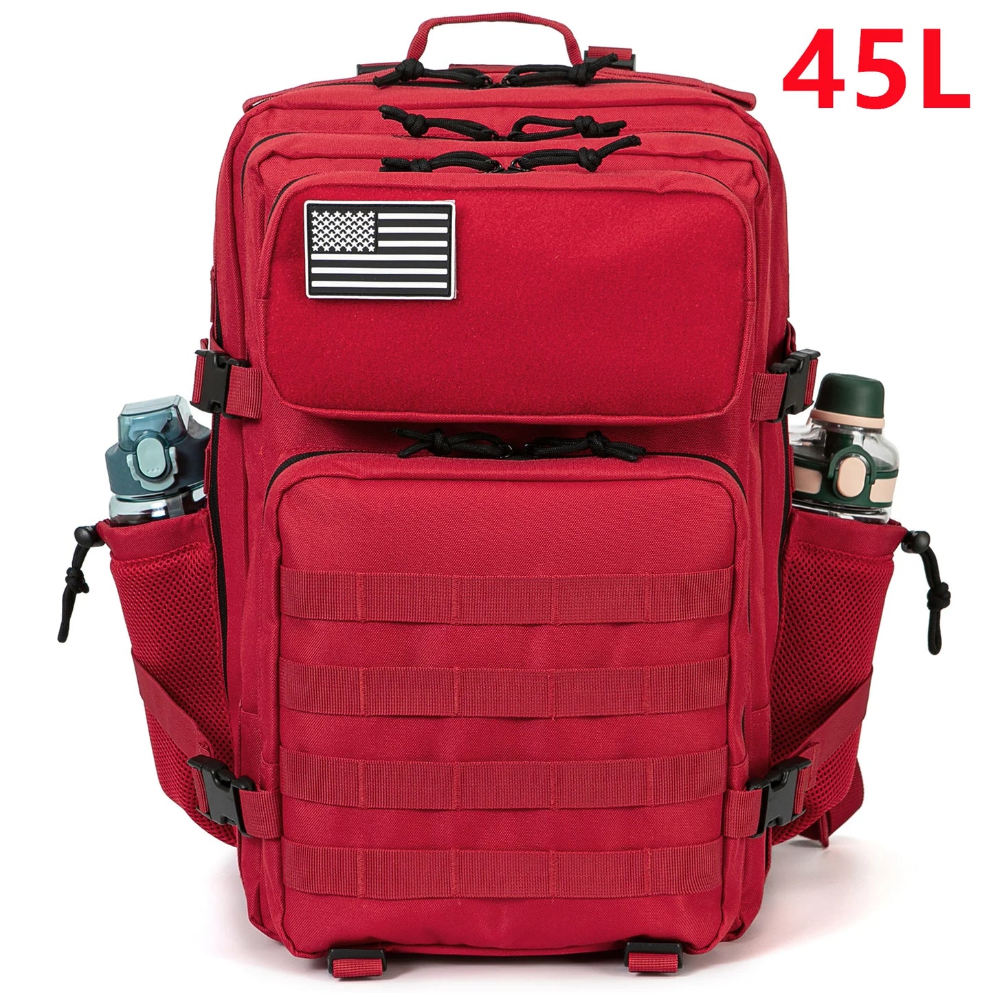25/45L Women/Men Tactical Backpack School Bag Outdoor Camping Equipment Back Pack Gym Rucksack Treeking with Dual Cup Holder