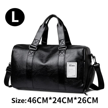Stylish Leather Gym Bag for Men - Perfect for Fitness, Travel, and Yoga!