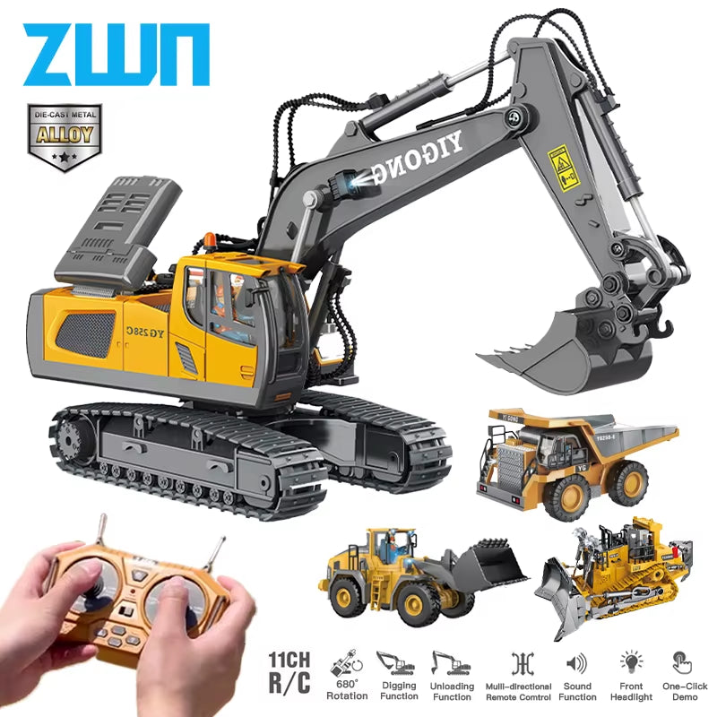 NYHET! 2.4G fjernstyrt gravemaskin dumper RC 
