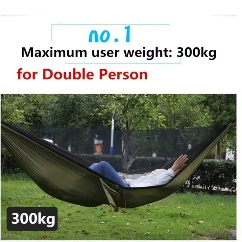 Outdoor Camping Hammock Hanging Bed with Mosquito Net