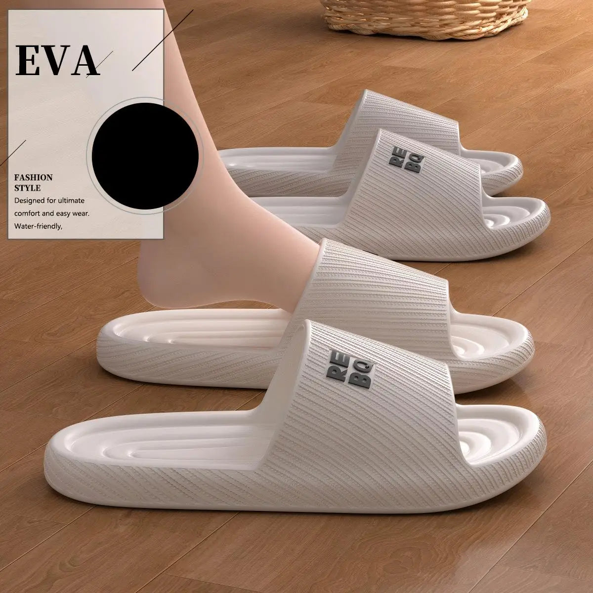 Men'S Eva Home Slippers, Women'S Household Slippers, Bathroom Shower Slippers, Hotel and Guesthouse Couple Summer Sandals, Men'S Slippers