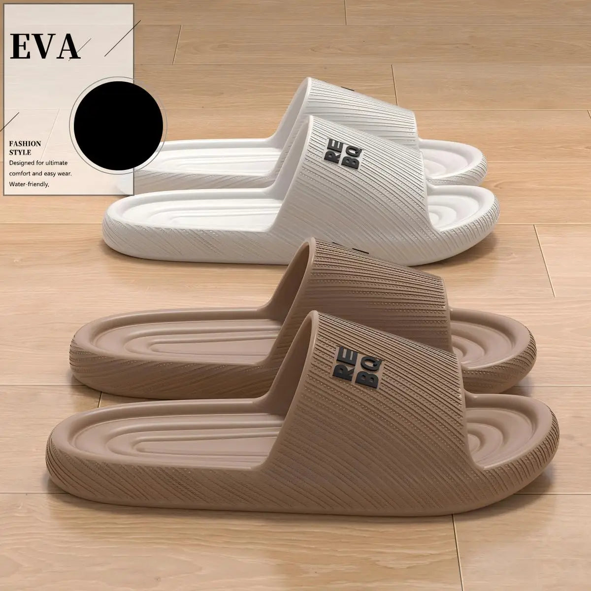 Men'S Eva Home Slippers, Women'S Household Slippers, Bathroom Shower Slippers, Hotel and Guesthouse Couple Summer Sandals, Men'S Slippers