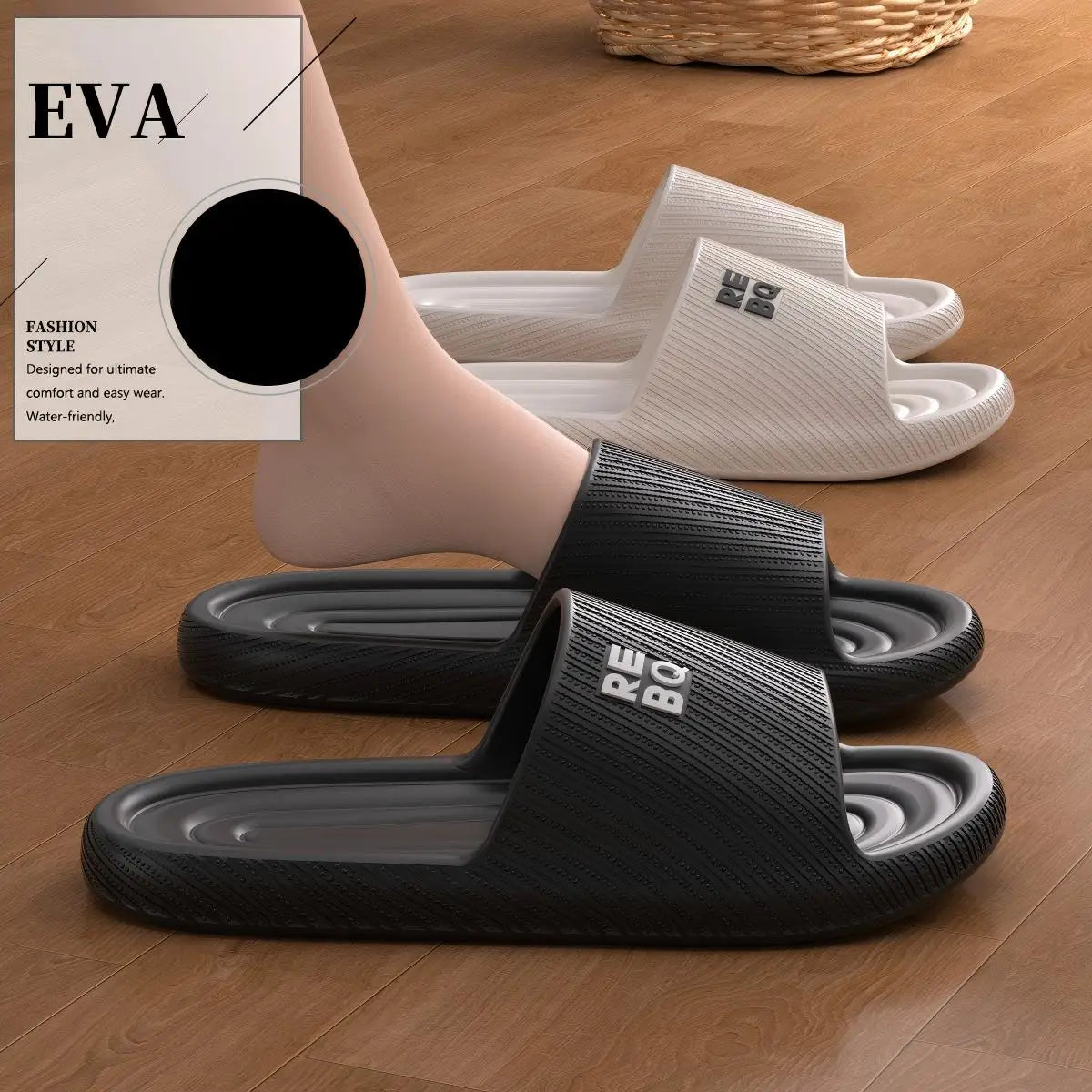 Men'S Eva Home Slippers, Women'S Household Slippers, Bathroom Shower Slippers, Hotel and Guesthouse Couple Summer Sandals, Men'S Slippers