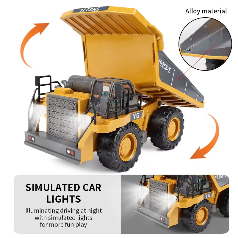 NYHET! 2.4G fjernstyrt gravemaskin dumper RC 
