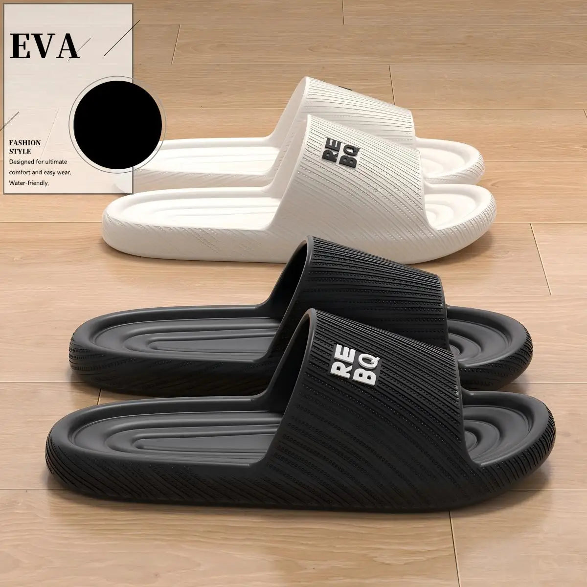 Men'S Eva Home Slippers, Women'S Household Slippers, Bathroom Shower Slippers, Hotel and Guesthouse Couple Summer Sandals, Men'S Slippers