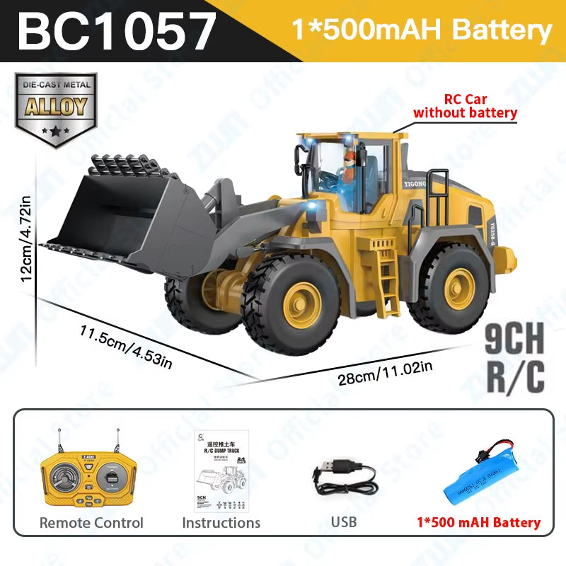 NYHET! 2.4G fjernstyrt gravemaskin dumper RC 