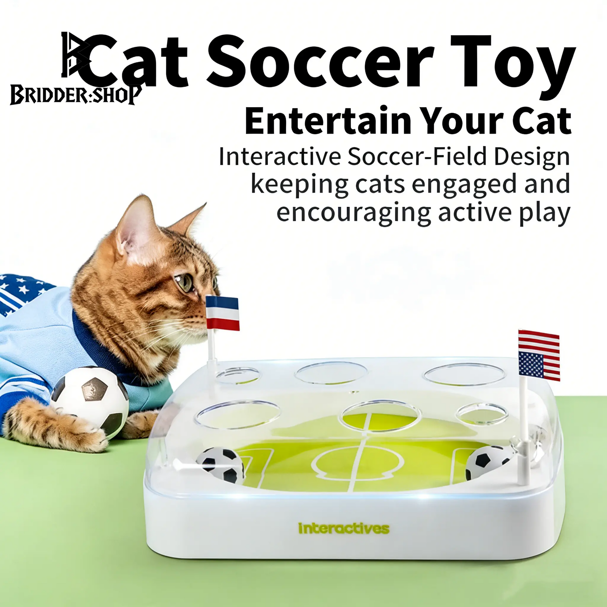 Feline FIFA Frenzy: The Ultimate Soccer Field for Purr-fect Playtime and Catnip Fun!
