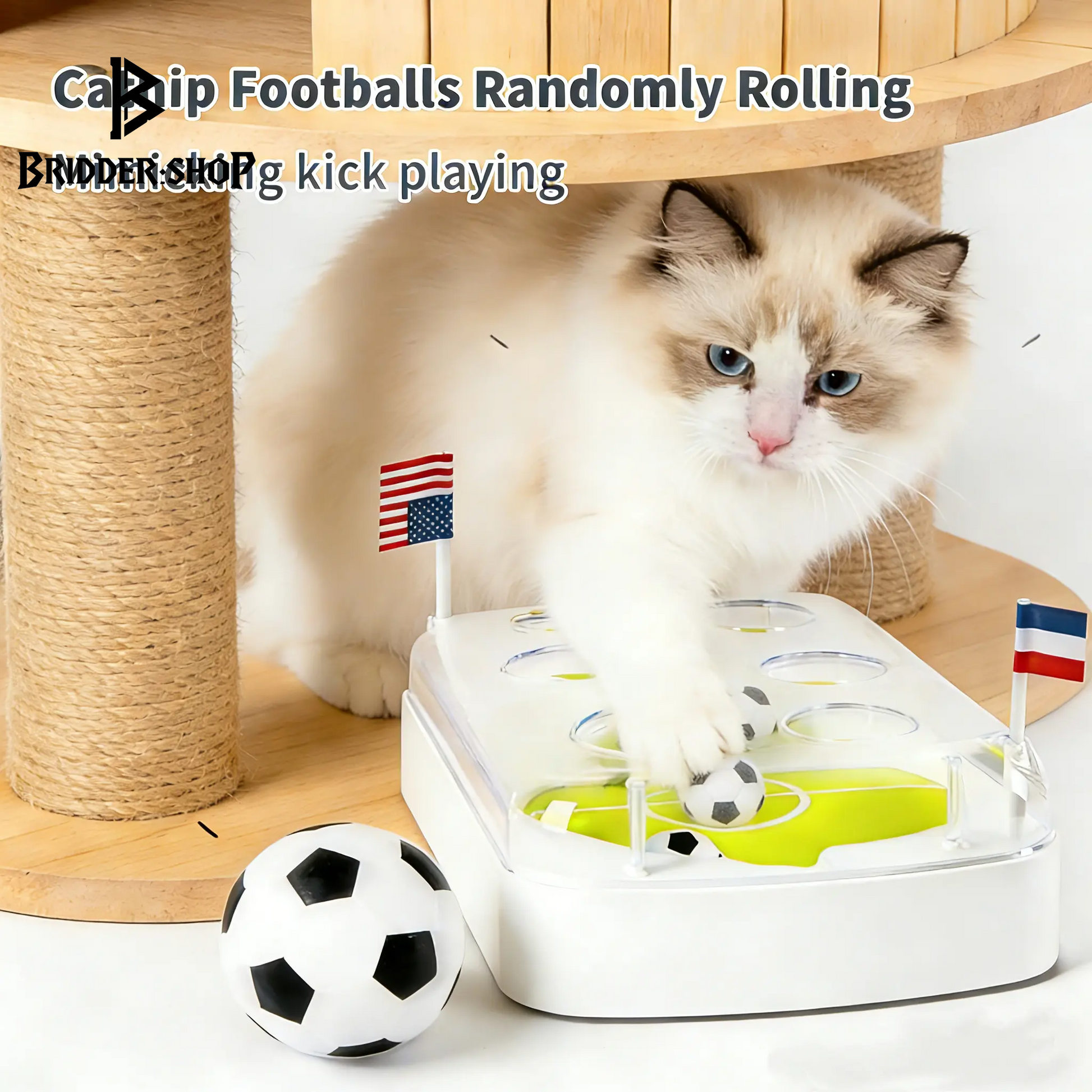 Feline FIFA Frenzy: The Ultimate Soccer Field for Purr-fect Playtime and Catnip Fun!