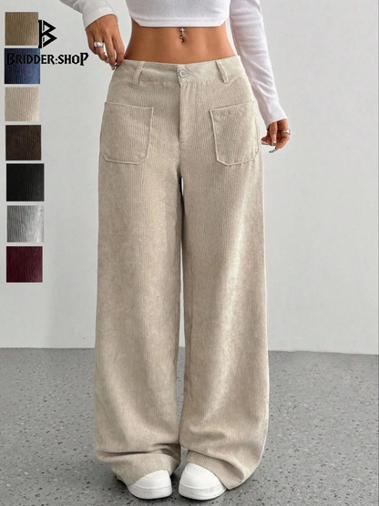 Revolutionary Comfort: Multi-Pocketed Wide-Leg Trousers for Ultimate Relaxation!