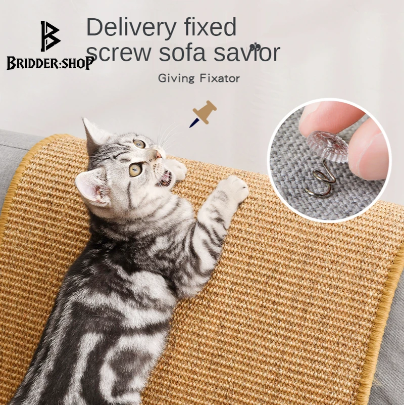Purr-fectly Scratch-tastic Sisal Mat: The Ultimate Feline Nail Spa for Your Furniture's Worst Nightmare!