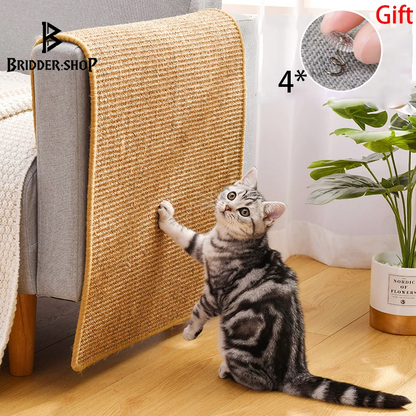 Purr-fectly Scratch-tastic Sisal Mat: The Ultimate Feline Nail Spa for Your Furniture's Worst Nightmare!