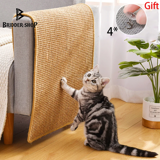 Purr-fectly Scratch-tastic Sisal Mat: The Ultimate Feline Nail Spa for Your Furniture's Worst Nightmare!