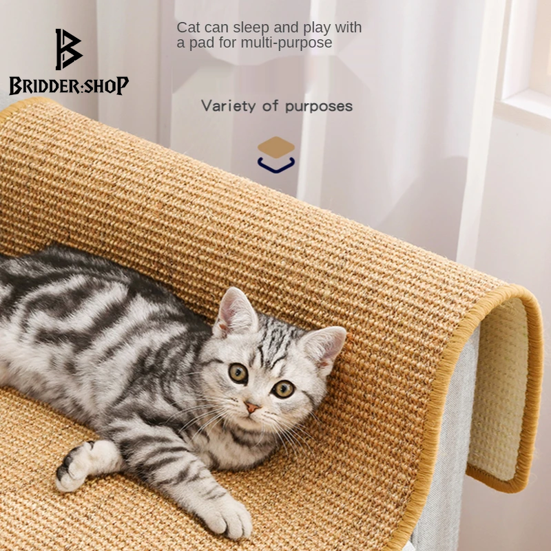 Purr-fectly Scratch-tastic Sisal Mat: The Ultimate Feline Nail Spa for Your Furniture's Worst Nightmare!